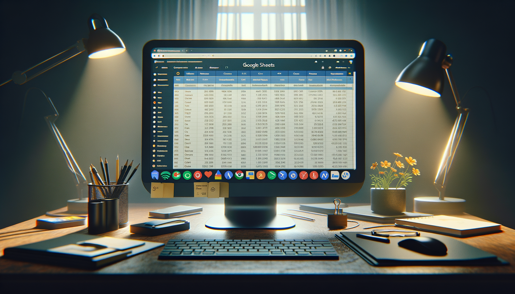 Illustrazione AI per Integrazione Google Sheets