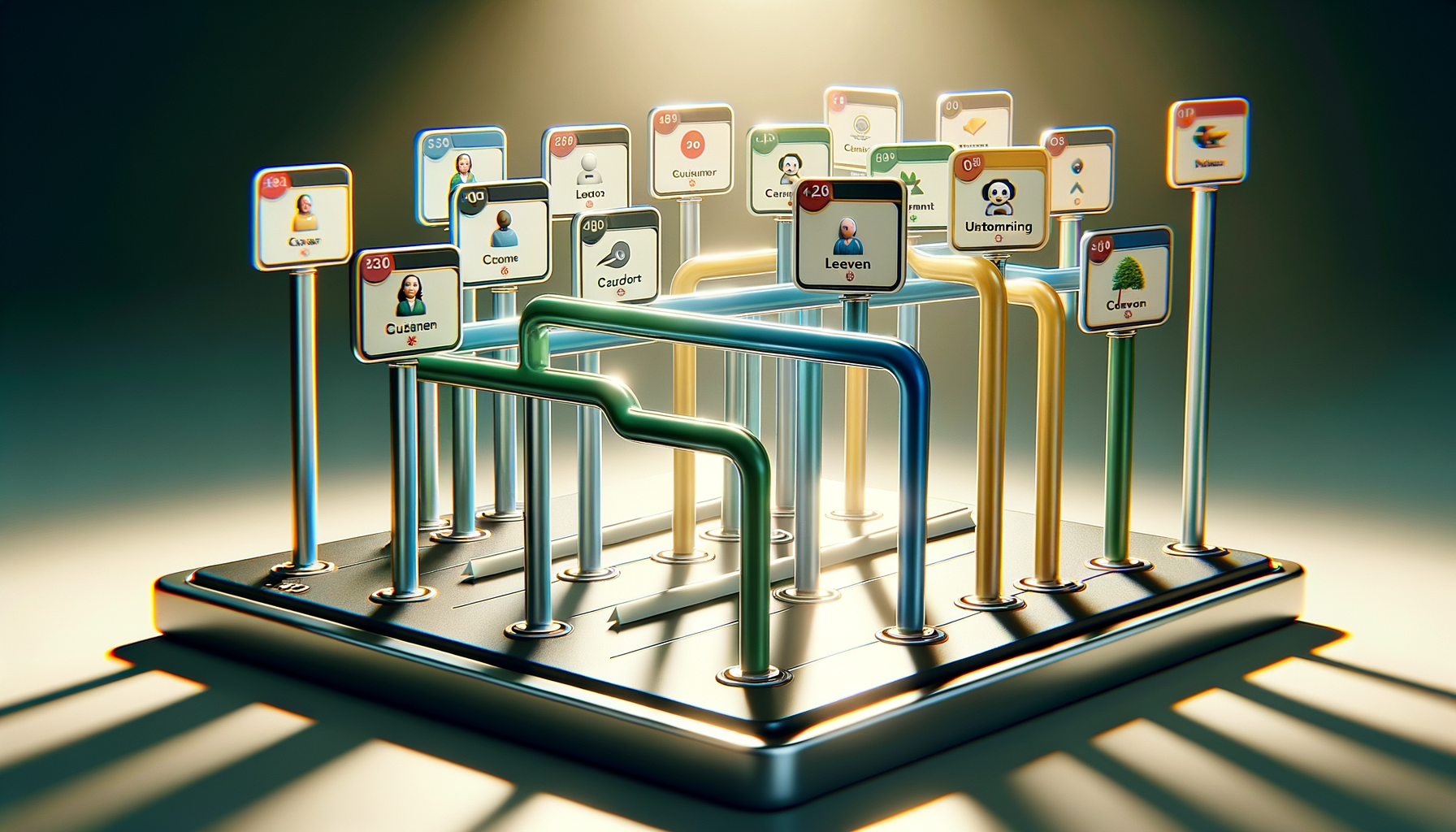 Illustrazione AI per Automazione CRM con Trello