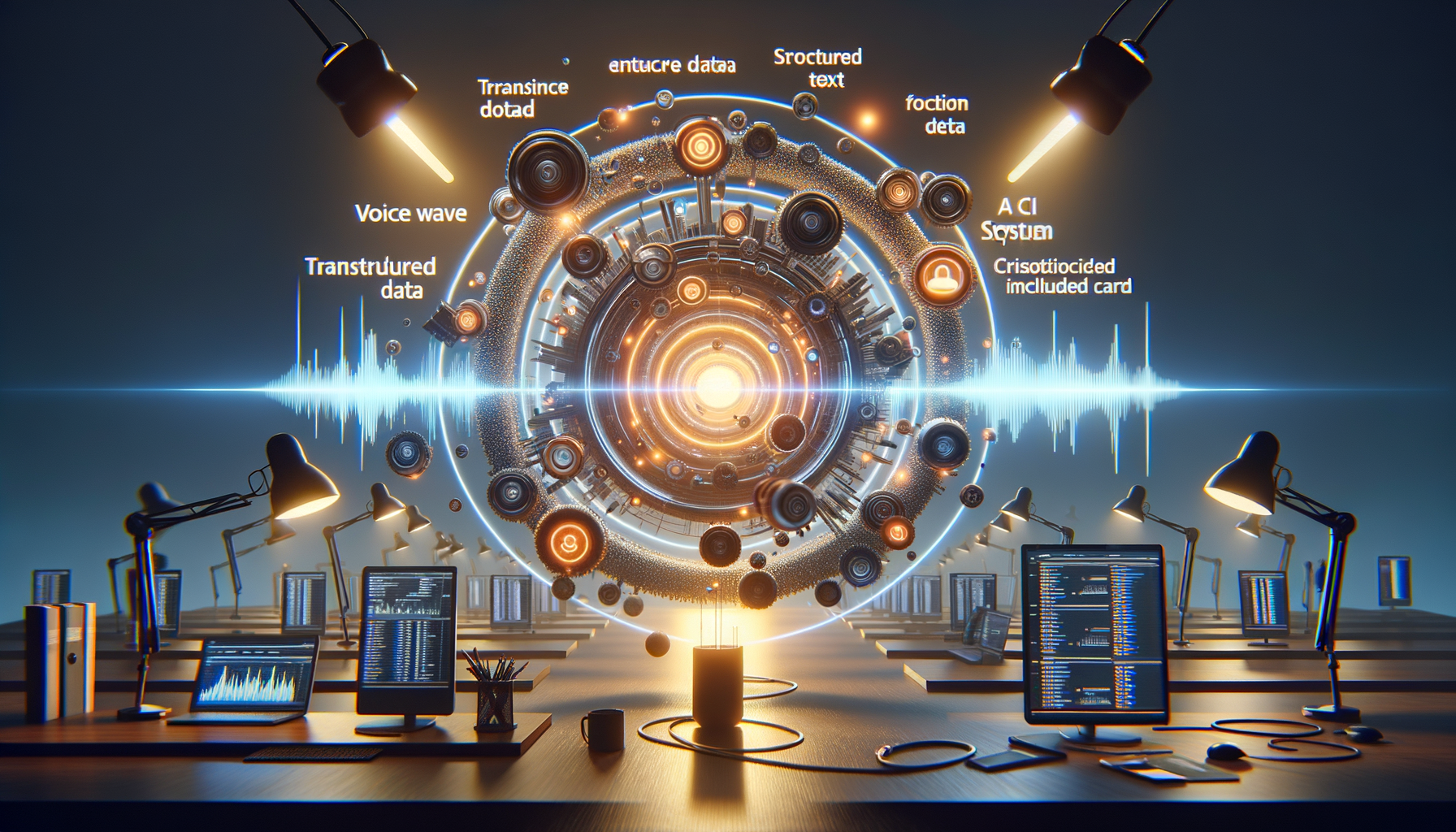 Illustrazione AI per Analisi Chiamate VoIP